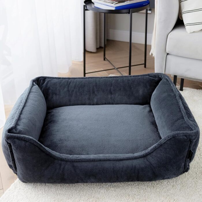 4L Textil IRIS: Ортопедичне собаче ліжко Premium-LINE з Memory Foam (100x80 см, темно-сірий)