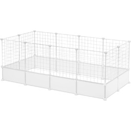 Вольєр для кроликів та морських свинок EUGAD, білий, 142x53x71 см