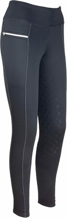 Лазура - зимові рейдінг легінси для жінок та дітей Ліза | термо-легінси для їзди верхи | з силіконовим повним обтиском & кишенею для телефону | дихаючі зимові рейдінг штани | екіпірування для верхової їзди в багатьох кольорах та розмірах 42 Чорний