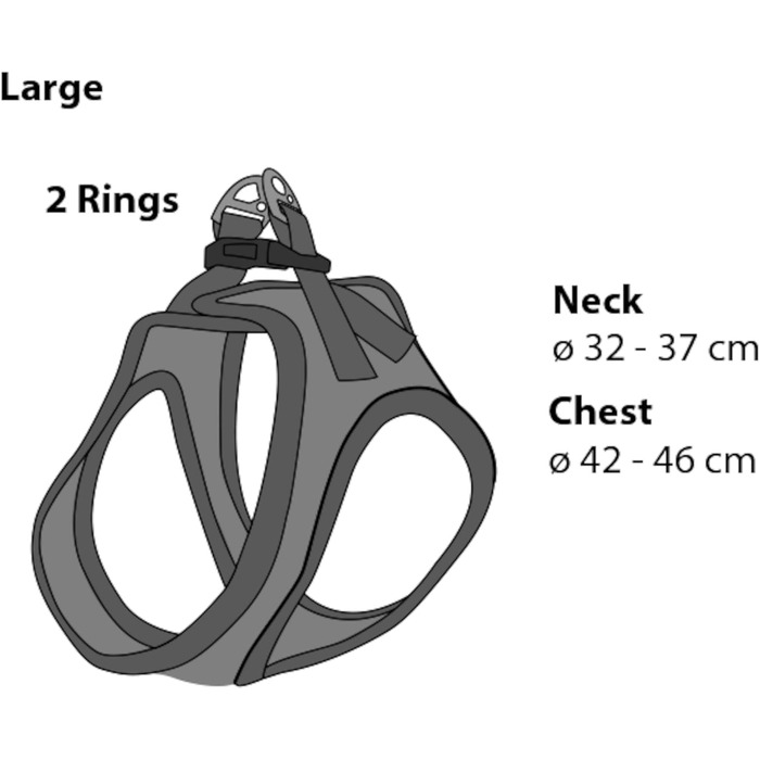 Шлейка для собак середнього розміру Flamingo Step&Go Bento Beige, L