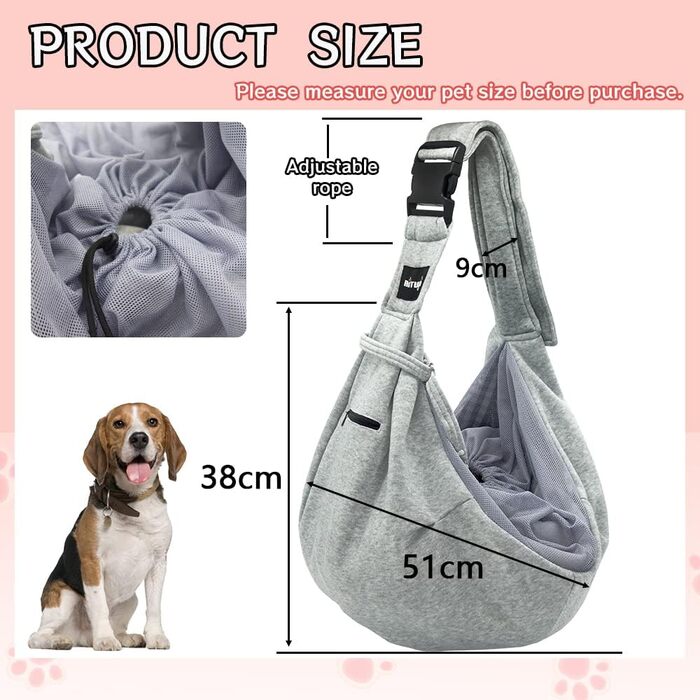 Сумка-переноска для собак NATUYA з сітчастою кишенею. Чорна, розмір Small. Сумка-переноска для собак та котів