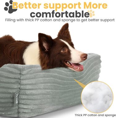 Ківш для собак великих порід, котячий лежак, миється, пухнастий, м'який та теплий, сірий, 90*68*19 см XL