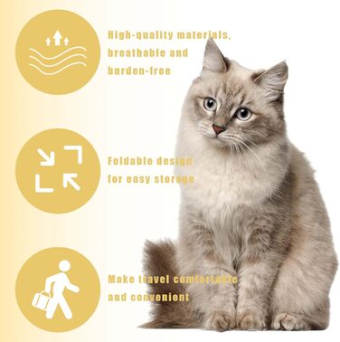 Сумка-переноска для кота, рюкзак для тварин з сіткою, складна, для котів та собак (жовтий)