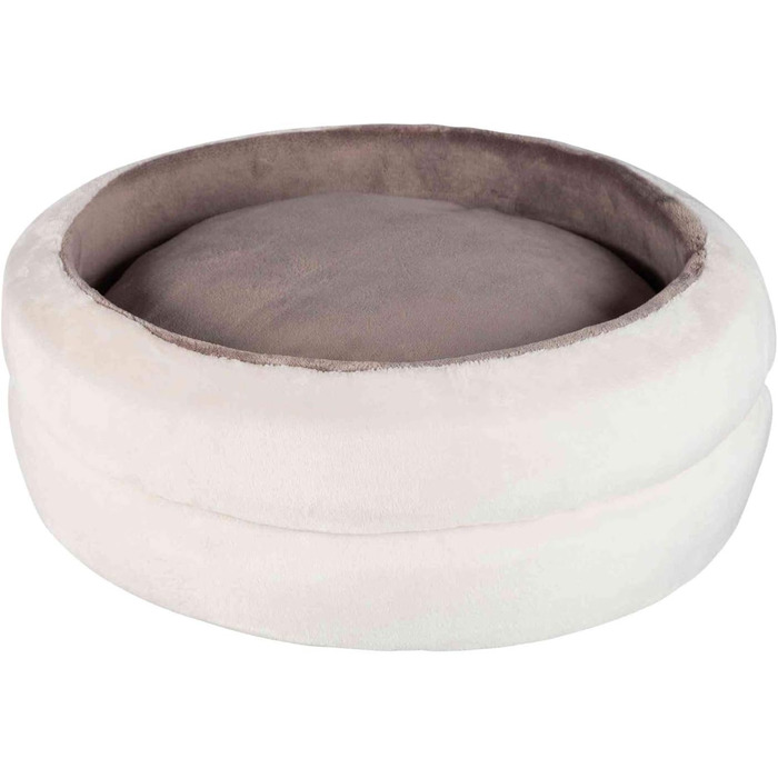 Кругла лежанка для собак Trixie Bett Levi, діаметр 45 см, кремово-сіра, S