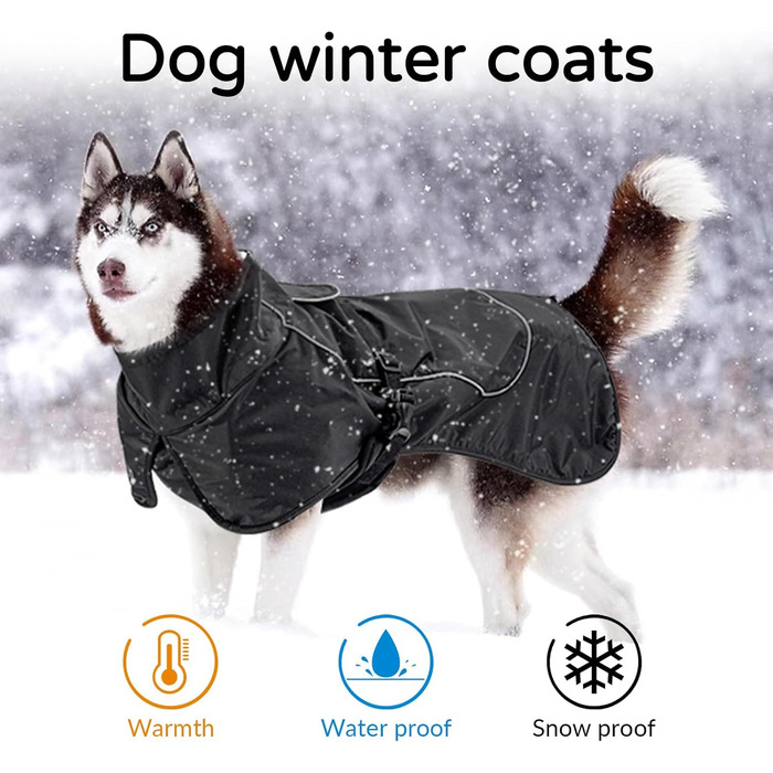 Водонепроникний собачий плащ, тепла куртка для собак з шлейкою, світловідбиваючий цуценячий плащ з флісовою підкладкою для великих, міцних собак, холодна погода, для використання в приміщенні та на вулиці, Зелений, Розмір: зелений (Чорний, L)