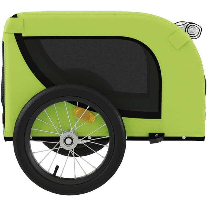 SECOLI Причіп для собак, візок для собак, бугі для собак з відбивачем. Причіп для велосипеда для собак до 45 кг, Зелений, 124 x 65 x 66 см