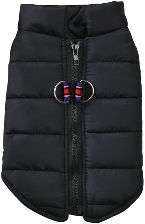 Тепла жилетка для собак на осінь та зиму: м'яка та зручна жилетка для хаскі, чихуахуа, мопс, французький бульдог, лабрадор. Вітро- та водонепроникна жилетка для собак, червона (чорна), XL