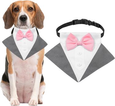 Елегантний собачий смокінг JOYPAWS: нашийник для собак, костюм для вечірки, на день народження, для фотосесій, сірий, для маленьких, середніх та великих собак