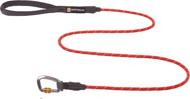 RUFFWEAR Knot-a-Leash — світловідбивний повідок з мотузки для собак, карабін, довжина 1,5 м, товщина 7 мм, червоний