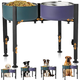 Підставка для годівлі собак з регулюванням висоти та ширини, для середніх та великих тварин