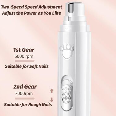 Електричний точило для кігтів собак KrallenSchleifer Pro Set - безболісне точило для собак великих, середніх та малих порід (білий)