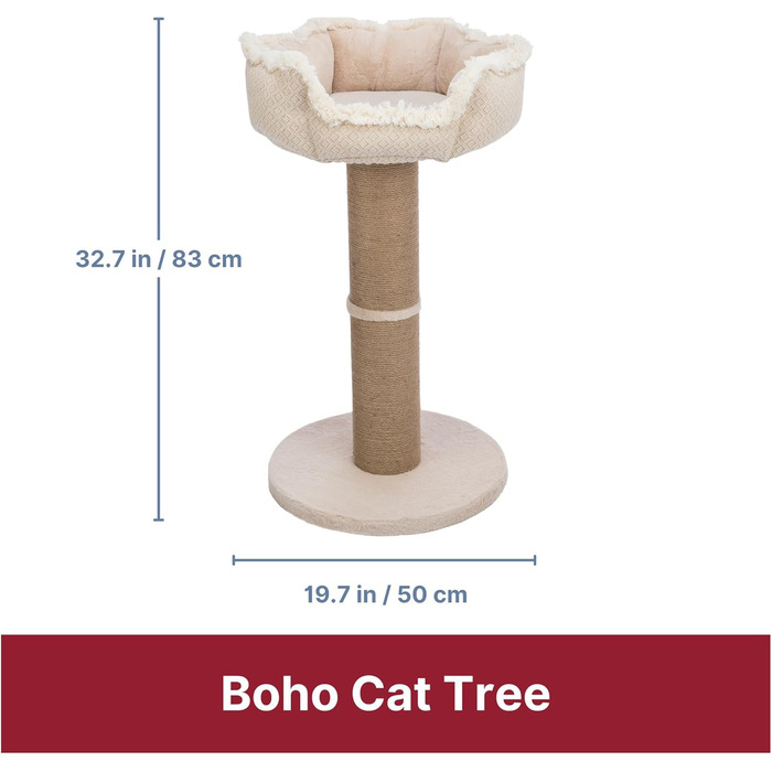 Когтеточка для котів Boho, бежевий, 83 см