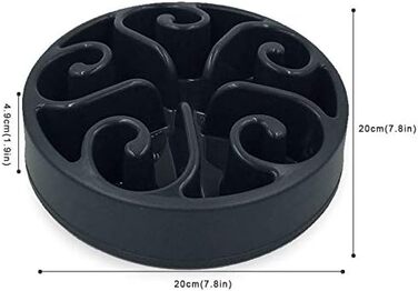 Миска для собак Slow Feeder, інтерактивна, лабіринт, чорна. Запобігає швидкому поглинанню їжі та розповсюдженню розширення шлунку (bloat).