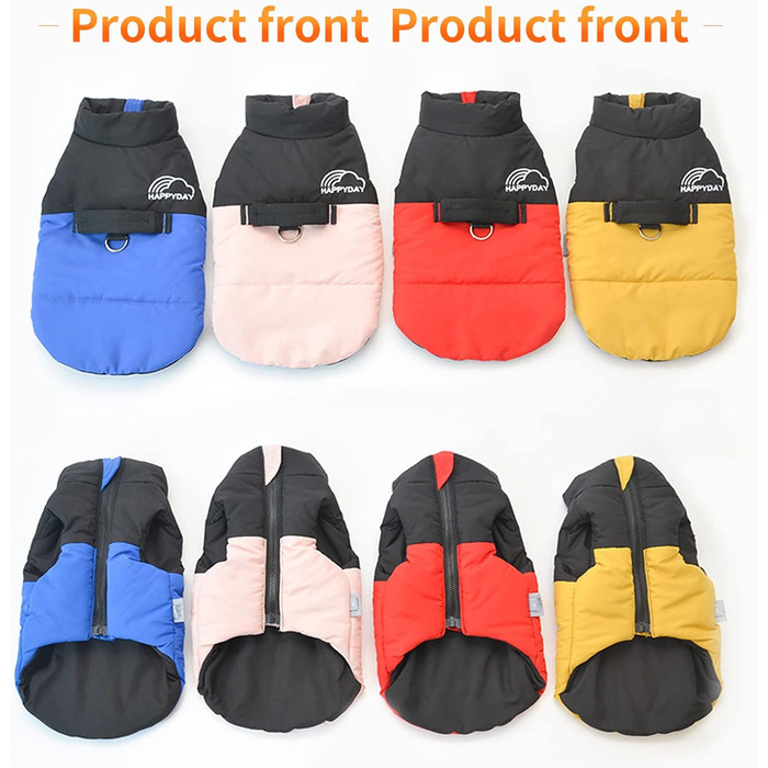 PETCUTE Зимовий одяг для собак, тепла водонепроникна куртка для маленьких, середніх та великих собак, одяг для домашніх тварин з отвором для повідка, ідеально підходить для зими, осені та весни (XL, жовтий)