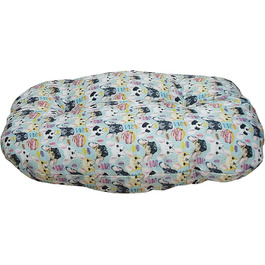 М'яке лежаче ліжко для собак та котів Ovales – Комфортний килимок для тварин, Made in Italy, блакитний (Chiwa)