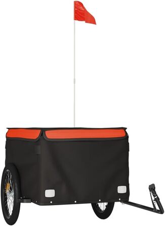 Дитячий/Універсальний причіп для велосипеда, залізний, чорно-помаранчевий, вантажопідйомність 45 кг, також для собак