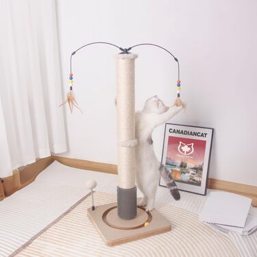 Котячий стовпчик Lilly - інтерактивне котяче іграшкове обладнання для самостійних занять | 78 см | 33 x 33 x 80 см