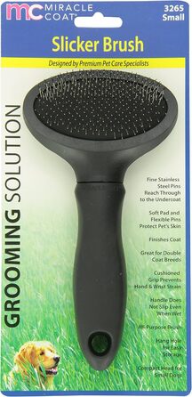 Зубна щітка для собак Miracle Coat Zupfbürste Hund Pinsel, чорна, маленька