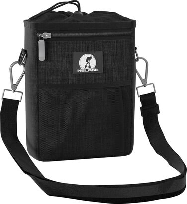 Мішок для ласощів для собак - міцний та водовідштовхуючий аксесуар для прогулянок та тренувань (чорний, Black Edition)