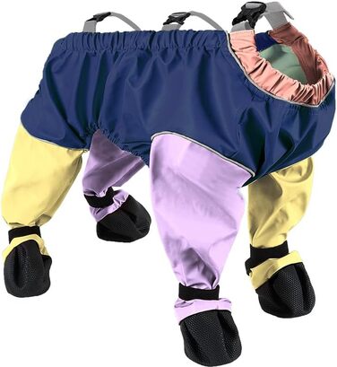 Водонепроникні черевики для собак з захистом від бруду та нековзким покриттям, з підвісними бретелями, для середніх собак, Outdoor, фіолетовий (M)