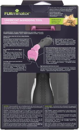 FURminator інструмент для видалення підшерстка для дрібних тварин - щітка для кроликів, гризунів та інших - покращений дизайн версії 2.0