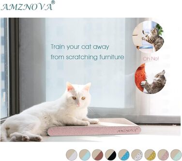 AMZNOVA Килимок для котів з картону з котячою м'ятою, килимок для дряпання, широкий, 43.2x30.5 см