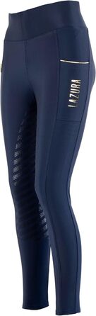 Легінси для верхової їзди Lazura Fenja | Повний силіконовий наповнювач | Рідзани з 2 кишенями для телефону | Легінси для верхової їзди Navy, розмір 36/38