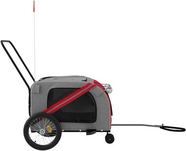 Фарм-причіп для велосипеда ZEYUAN: червоний та сірий, оксфордська тканина та метал