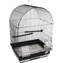 Клітка для птахів Flamingo ALOR 2, чорна, 34,5x28x48,5 см