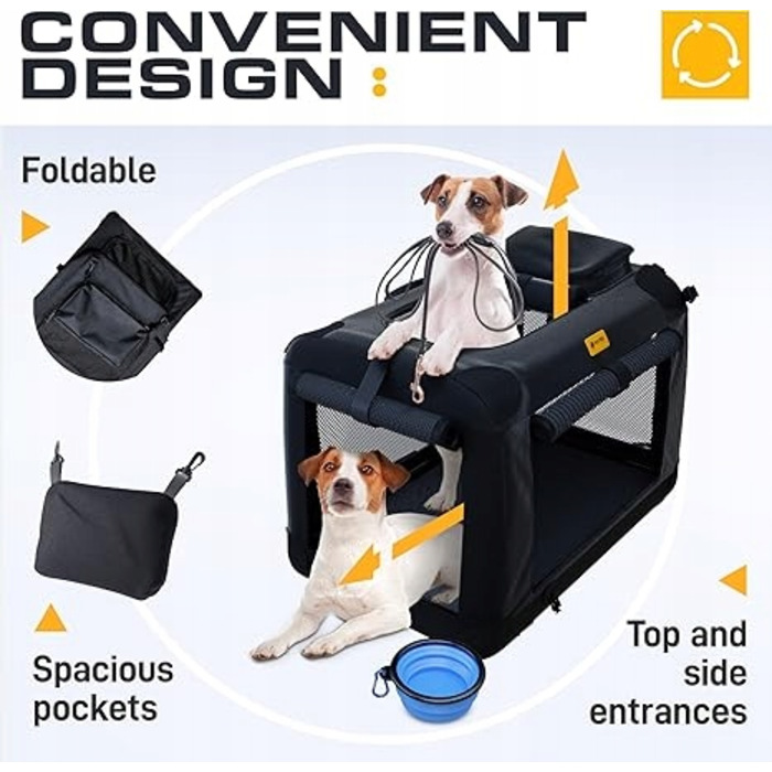 Дорожня сумка для собак PETPROVED, 50x35x35 см, розмір S