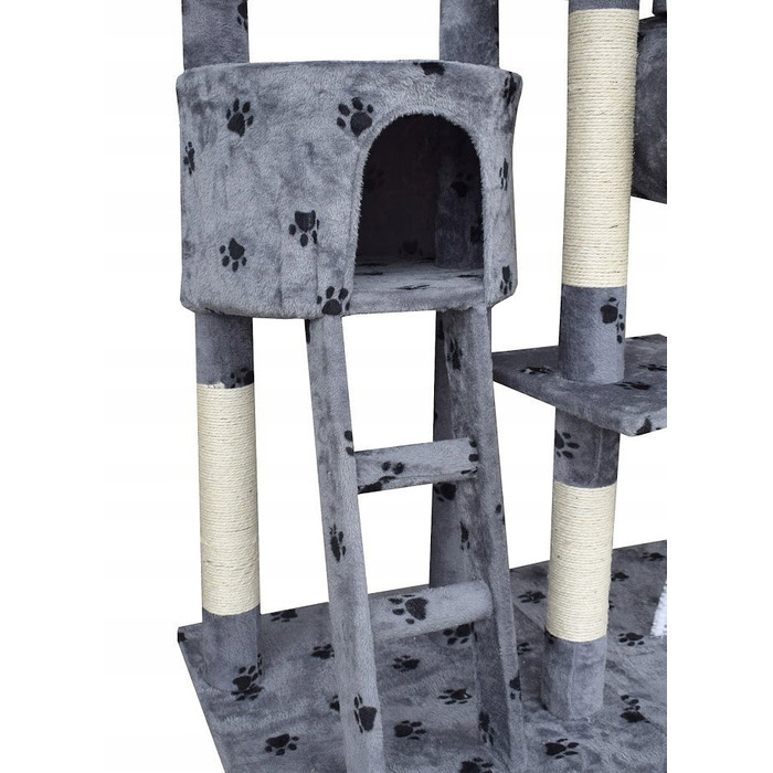 Комплекс для кігтів Bituxx: низька, стельова та висока дряпалки, лежак, килимки для дряпання, стовпчик та вежа (висотою понад 220 см), модель 