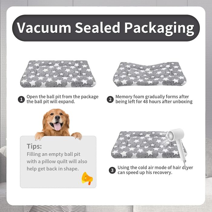 Килимок для собак маленьких порід, 61 x 40.6 см, короткий плюш, товщина 4.1 см, для собачих будок, машинне прання, ідеально для кліток 61 см, сірий, Stern