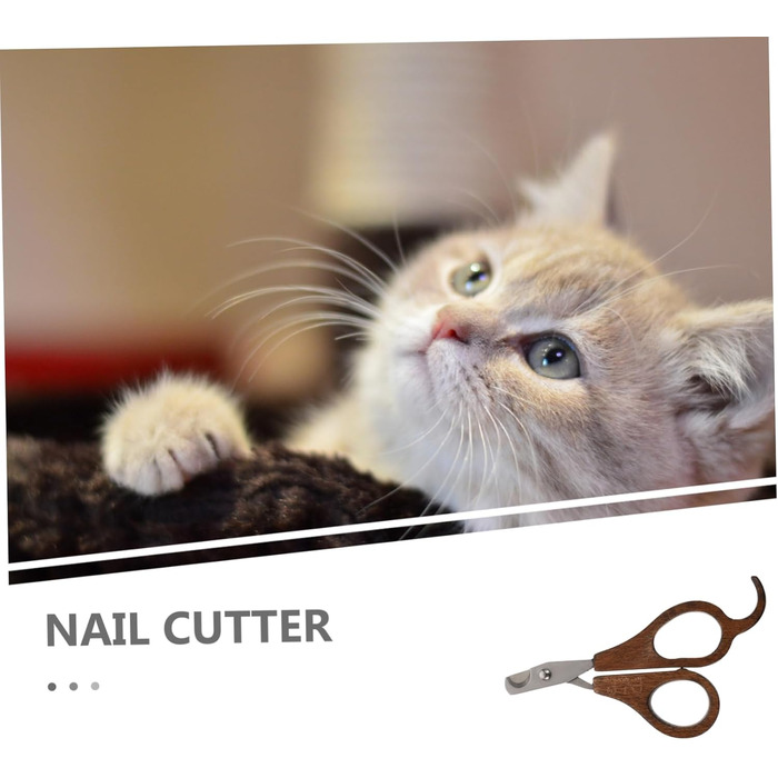 Набір для стрижки кігтів Happyyami з дерев'яною ручкою для догляду за тваринами (для котів та маленьких домашніх тварин)