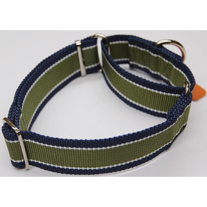 Нашийник для собак Martingale, 4 см, нейлон 1600D, анти-вислизання, 3 кольори, міцний, для середніх та великих собак, сіро-блакитний & чорний, армійсько-зелений & сірий (розмір: 43-64 см)