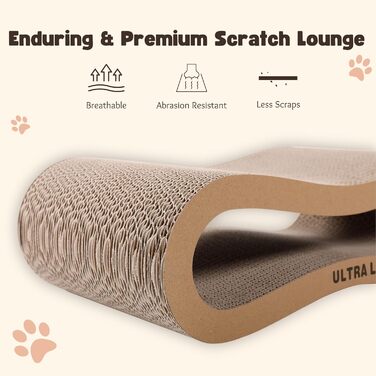 Кігтеточка ULTRALARK з ліжком та зоною відпочинку, двостороння, коричнева