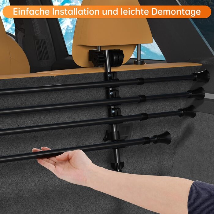 Сітка для багажника автомобіля для собак, універсальна, 32-55см * 80-145см, без повторного монтажу