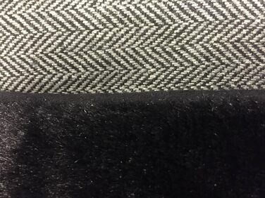 Ліжко для собак Ellie-Bo Wende, Tweed та чорне штучне хутро, для клітки розміру M, 76 см, розмір L71 x W48 x H3 см