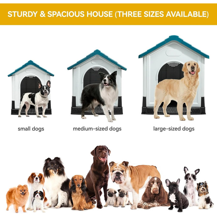 Кізочок для собак Lanco - вольєр для маленьких собак, внутрішній та зовнішній, 68x55x66 см, блакитний та білий