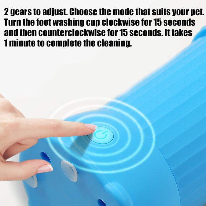 Електричний мийка для лап собак Buddy Muddy - автоматичний очищувач лап для собак, USB, зелений/блакитний