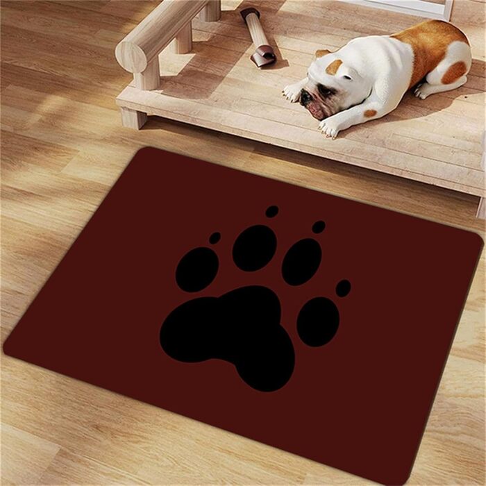 Килимок для годування собак та котів, неслизький, 30x40 см, Бордовий