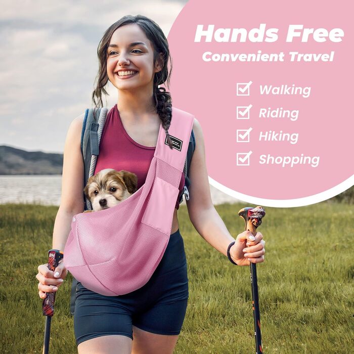 Сумка-переноска для собак та котів, рожева, для подорожей, для цуценят