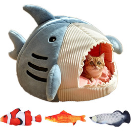 Кішка Будинок-Печера JIALOE для котів та собак, блакитний, великий