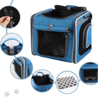 Корзина для собак на велосипед: регульована сумка, рюкзак з вентиляцією для транспортування, їзди, походів, кемпінгу, подорожей