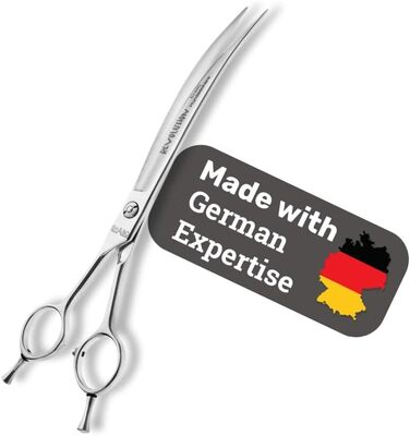 Професійна вигнута ножиця для собак EHASO | 23 см | Висока якість, Solingen | Довговічна