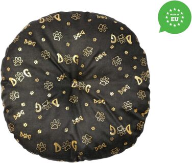 М'який лежак для собак та котів, круглий, діаметр 60 см, коричневий колір. Лежанка для собак, котяча лежанка, килимок для котів, матрац для собак або котів. Можливість прання. Ідеально підходить для переносних кліток або лежанок. Діаметр 60 см (⌀ 50 см, т