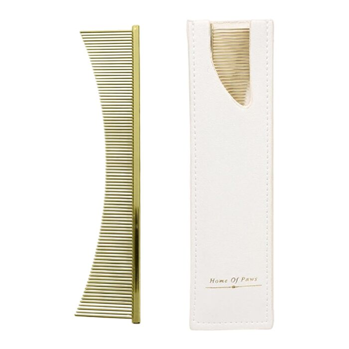 Флохкам для собак та котів: щітка для грумінгу шерсті. Аксесуар для догляду за шерстю літніх собак, довгошерстих порід. Для щоденного використання під час линяння, підходить для цуценят (золотий)