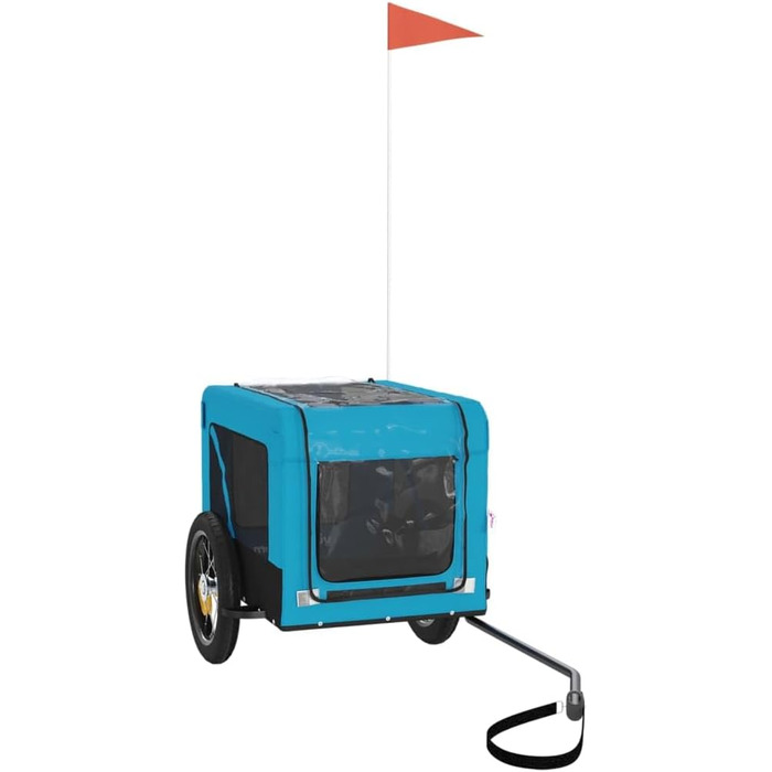 Причіп для велосипеда для собак, котів, блакитний та чорний, Oxford-Gewebe та залізо