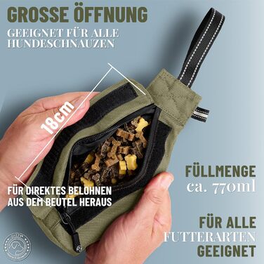 GIZZY® Оригінальний Futterdummy для собак: міцний мішечок для корму для всіх порід | Тренування собак з ласощами | Аксесуари для собак (Зелений)