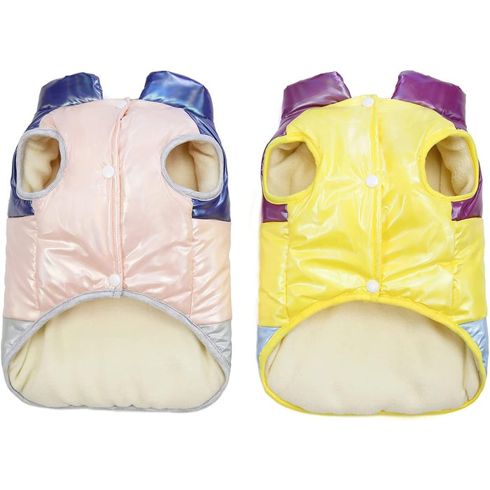 Теплий зимовий одяг для собак: куртка-вітровка з флісу для малих порід (бульдог, кіт) XL, 3 кольори (фіолетовий)