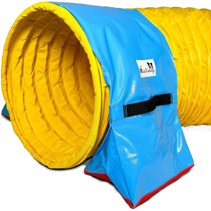 Тренажер для аджиліті Calliway® для собак, тунель, діаметр 60 см, 360°, повне зчеплення, жовтий, 3 м
